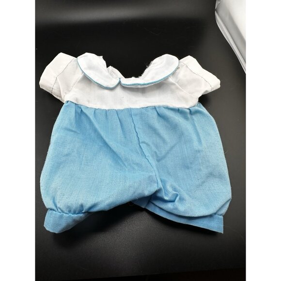 Vtg Coleco Cabbage Patch Kid Preemie Boy One piece Romper Blue & White READ - Picture 1 of 12